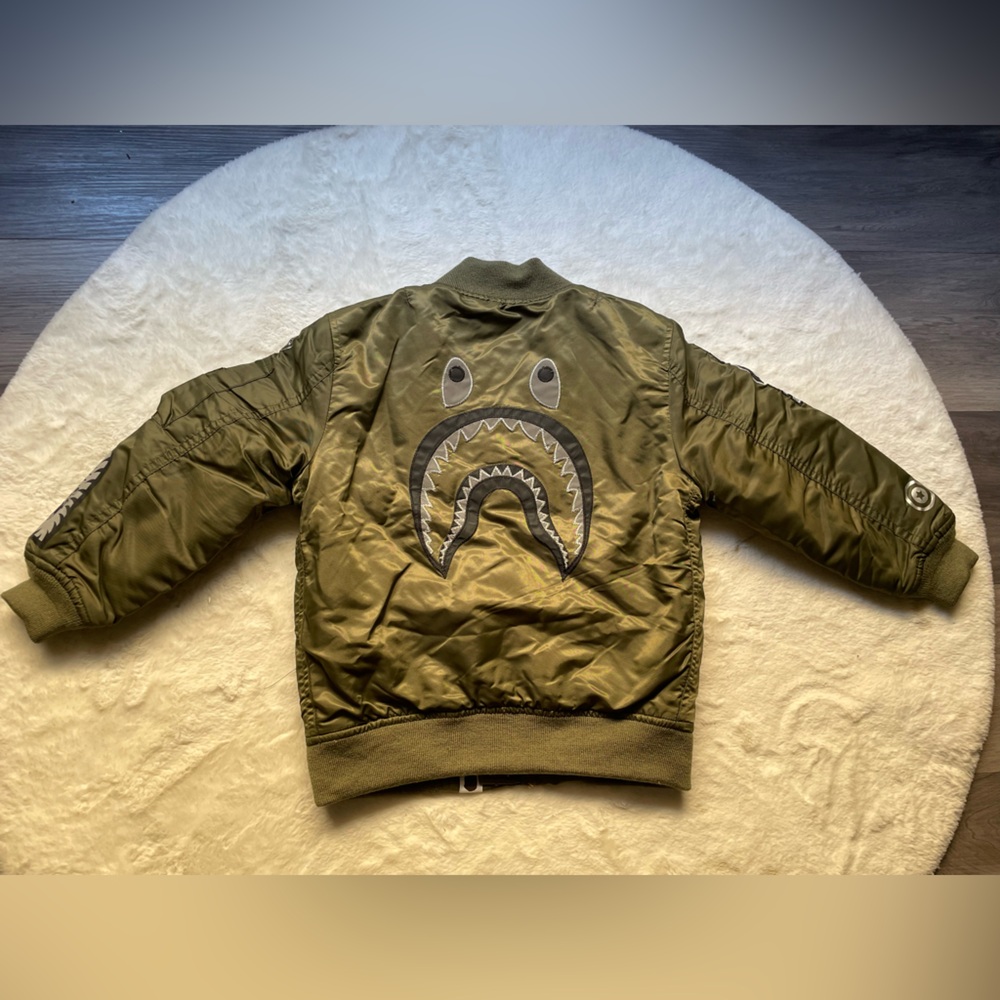 Bape Kids Olive Green Jacket